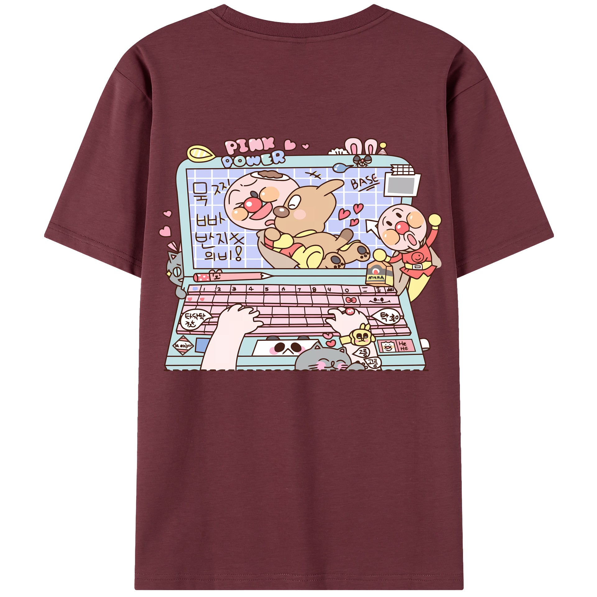 （画像用） アンパンマン Anpanman 綿100％半袖Tシャツ（背面プリント）